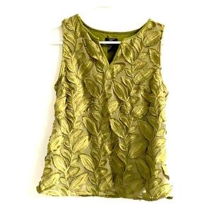 Ann Taylor Factory Petite Green Tank